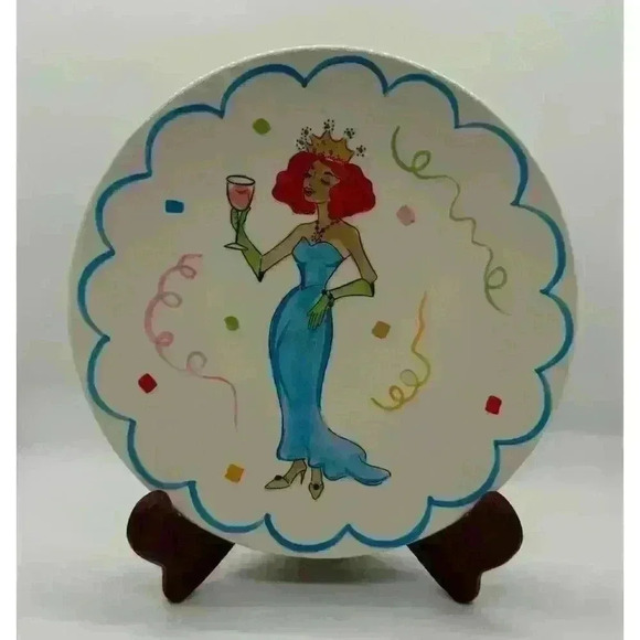 Kate Williams Design for Brylane Wishes - single plate Red Hair Princess Queen - Picture 1 of 11